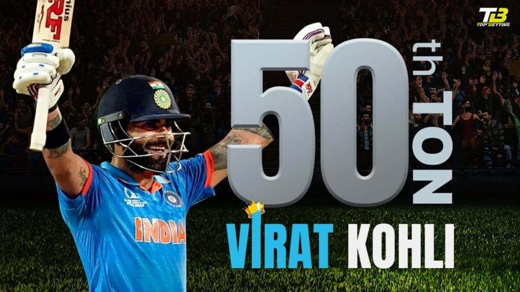 Virat Kohli scores his