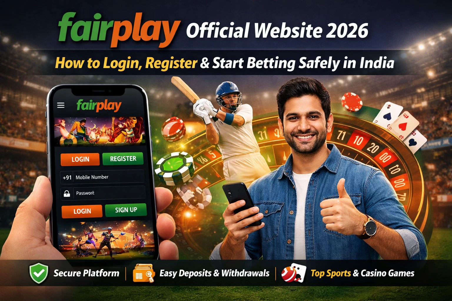 Fairplay Official Website 2026: How to Login, Register & Start Betting Safely in India If you're just beginning to learn about betting online in India, knowing how to navigate Fairplay official website in a safe manner is the first step. With platforms such as Fairplay growing in popularity for casino and sports betting games, newbies need an easy, clear guide to start without confusion. The following Fairplay bet guide you'll discover how to get access to the site and make your Fairplay sign-up to complete your Fairplay Registration and make your first bet. Along with the most important safety tips for those who use Fairplay India. What is the Fairplay Official Website? Fairplay's official website is a gambling and betting platform where customers can place bets on sports like football, cricket and more, as well as engage in casino games like blackjack, roulette along with Teen Patti. It has the international license for gaming (Curacao) It offers amenities such as: Bet on sports (especially cricket, which is played in India) Live betting and exchange markets Online casino games Pay quickly with UPI, Paytm, and transfer to a bank account The platform was designed for novices as well as experienced users, and features simple user interface and easy account creation. How to Access the Fairplay Official Website (Step-by-Step) Due to the multiple mirror links and domains changing In order to access Fairplay's official website in a timely manner is essential. The Fairplay Official website properly is crucial. Step 1: Search for the Latest Official Link Make sure to use trusted sources and verified hyperlinks Beware of random ads and unreliable Telegram URLs Step 2: Open the Website Make use of Chrome or Safari browsers. Make sure the site is HTTPS (secure lock icon) Step 3: Check Authenticity Find: Proper login/signup page Customer support section Payment methods listed (UPI, etc.) Some betting sites operate multiple domains, so always verify before logging in. Fairplay Signup: How to Create an Account Making an account is easy and easy for beginners. Step-by-Step Fairplay Registration Check out this site to visit the Fairplay Official Website Click on "Sign Up" / Register Enter basic details: Name Mobile number Password Fill out the form Find the Fairplay ID immediately. The process typically is less than two minutes. Account Verification Process Although signing up for basic accounts is easy, verification increases security. What You May Need: Mobile OTP verification Email confirmation Verification of payment (for withdrawals) Why Verification Matters Stops fraud Allows for quicker withdrawals Secures your account How to Start Betting on Fairplay (Beginner Guide) The fun part is placing your very first bet. Step 1: Login to Your Account Log in with your Fairplay ID and password. Dashboard access immediately Step 2: Add Funds Select from: UPI Paytm Transfers to banks A minimum deposit of approximately 500 rupees. Step 3: Choose a Sport or Game Most popular choices: Cricket (IPL, T20, ODI) Football Live casino Step 4: Place Your First Bet Select a match or event Choose odds Enter the stake amount Confirm bet Step 5: Track Your Bet Monitor live odds Cash out available if Safety Tips for Using Fairplay India Betting online can be risky If not handled with care. Take these steps: Use Only Trusted Links Beware of fake clones and phishing websites. Enable Strong Passwords Utilize a mix of numbers, letters and symbols. Avoid Sharing Login Details Do not divulge your Fairplay ID with anyone. Check Payment Security Make sure to use a verified payment method. Set Betting Limits Make sure you manage your bank account to avoid loss. Common Mistakes Beginners Make Beware of these mistakes when you begin with Guide to Fairplay Betting journey: Betting Without Strategy The majority of users gamble randomly, and this can result in losses. Ignoring Odds Understanding the odds is crucial for making money. Overdepositing Start small and gradually increase the size. Falling for Fake Bonuses Always confirm the authenticity of offers from reliable sources. Chasing Losses This is the most efficient method of losing money. Pro Tips for Better Results Do you want to enhance your betting experience? Follow these steps: Begin with Cricket Betting It is easier to comprehend and understand for Indian users. Use Live Betting Carefully Check out the game before placing bets. Track Your History Analyze the results of wins and losses to improve strategies. Focus on Bankroll Management Don't bet greater than 5-10% of your bet. Is Fairplay Legal & Safe in India? Fairplay is a licensed international company (Curacao) that allows it to provide betting services across the globe. However: Laws on online gambling for India are dependent on the state. Users must verify the local laws before making use of Always practice responsible gaming. FAQs (Fairplay Official Website Guide) 1. How can I get access to the Fairplay Official website for India? Find the most up-to-date working link, and make sure the site is safe (HTTPS). Avoid unofficial sources. 2. Is Fairplay signup free? Fairplay registration is free and takes just a few minutes. 3. How much minimum deposit for Fairplay? The typical starting point is Rs500, based on the method of payment. 4. Can I use UPI on Fairplay India? The majority of users on Fairplay India can make deposits via Paytm, UPI, and the transfer of funds via bank. 5. Is Fairplay safe for novices? It's secure if: Make sure to use the official URLs Be aware of security procedures Be responsible when you bet 6. How do I withdraw my money from Fairplay? Visit your wallet and withdraw - choose a method to use the Enter amount, then confirm. Final Thoughts Fairplay Official website provides an easy and simple way to begin betting online in India. With quick Fairplay signup, easy payments, and a wide range of betting options, it's beginner-friendly--but only if used responsibly. Begin small, be secure and educated before placing bets. Sign up for your Fairplay account today and begin betting smartly!