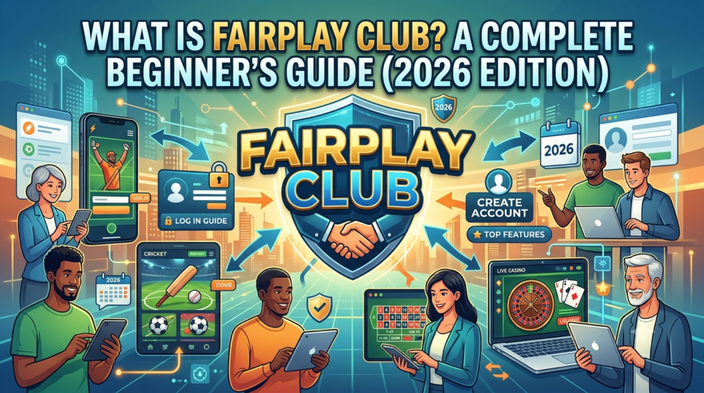 Fairplay Club complete beginner guide 2026 showing registration, login process, features, mobile access, and user dashboard.